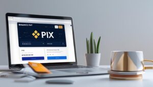 Interface do Binance Pay integrado com Pix