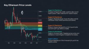 níveis de preço do Ethereum com suporte e resistência