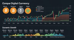 Retornos em Criptomoedas - Gráfico comparativo