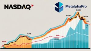 Gráfico mostrando o crescimento do Ethereum - Nasdaq e MetalphaPro