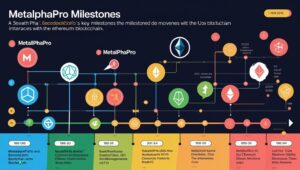 Timeline mostrando as principais movimentações da MetalphaPro com Ethereum