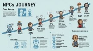evolução dos NPCs nos jogos - desde personagens simples até a IA conversacional atual